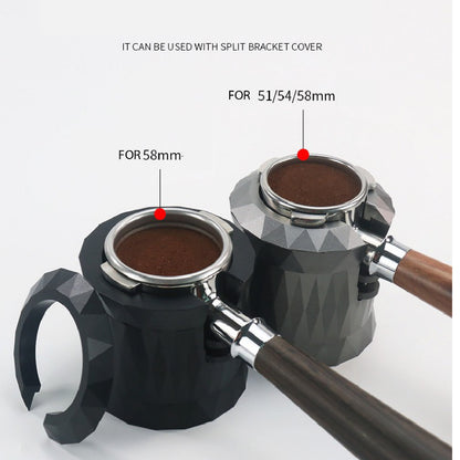 (Ready Stock)Portafilter Holder Seat Anodized Aluminium Alloy Coffee Handle Tamper Station Fit 51/54/58mm