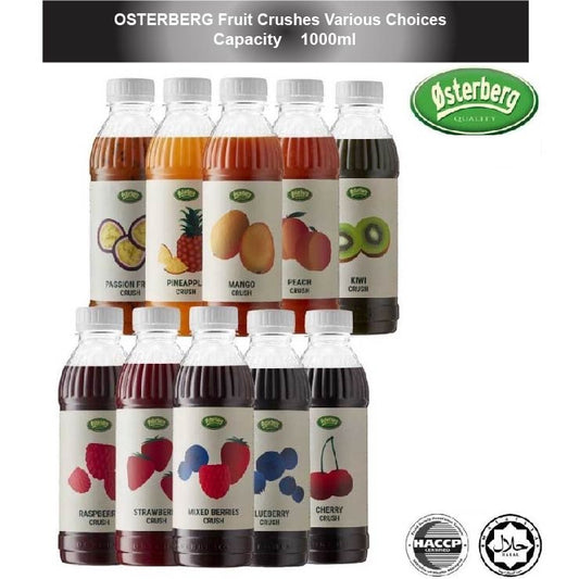 (Ready Stock)Osterberg Fruit Crushes Smoothie Syrup 1000ml Various Choices