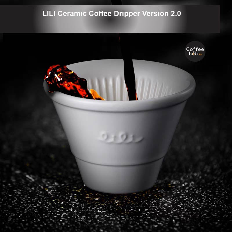 (Ready Stock )LiLi Version 2.0 Ceramic Dripper Cum Clear Acrylic Holder