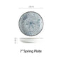 (Ready Stock)Creative Japanese Ceramic Tableware Retro Home Kitchen Restaurant Pasta Dessert Steak Round Plates