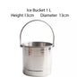 (READY STOCK)Ice Bucket Ice Cube Barrel Beer Champagne Wine Chiller Bottle Cooler Stainless Steel Steel 1L/3L Capacity