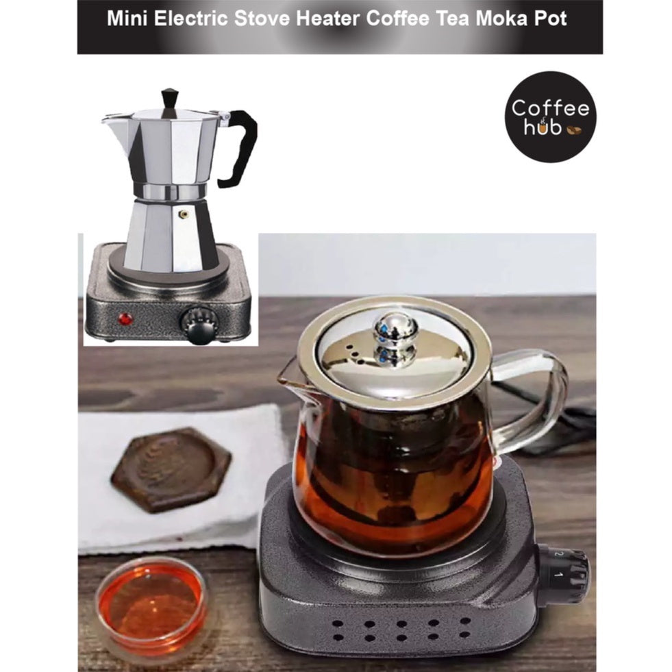 (Ready Stock)Coffee Mini Electric Coil Stove Heater Hot Plate Cooker With Indicator Light 500W Moka Pot Coffee Stove