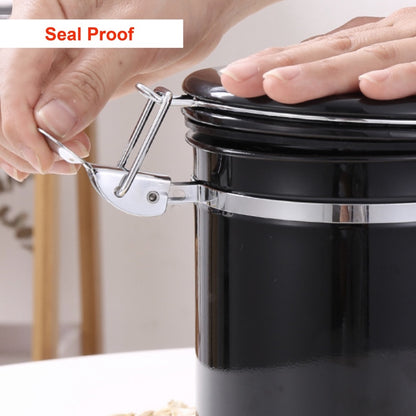 (Ready Stock)Espresso Coffee Beans Tea Container Storage Canister 1.5L 1.8L Stainless Steel Air Tight