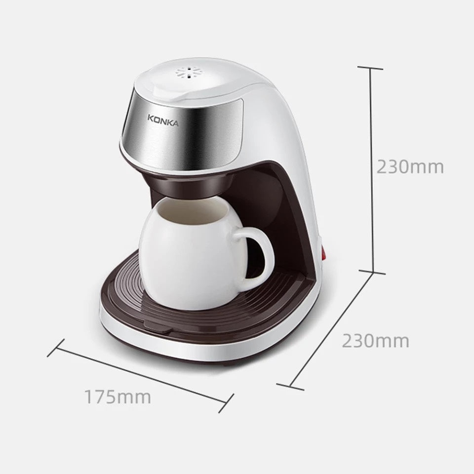 (Ready Stock)KONKA Americano Automatic Coffee Machine Maker Brew Coffee Drip Coffee and Tea Home Office Free Ceramic Cup