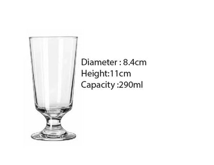 (READY STOCK)Coffee Latte Juice Drink Café IN Style Clear Tempered Tall Glass Cup Retro Thicken 350ml 550ml