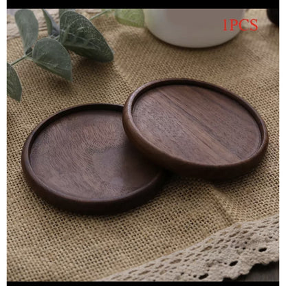 (READY STOCK) Coffee Cup Wood Coaster Square Round Resistant Heat Drink Mat Cup Pad Non Slip 8.8cm