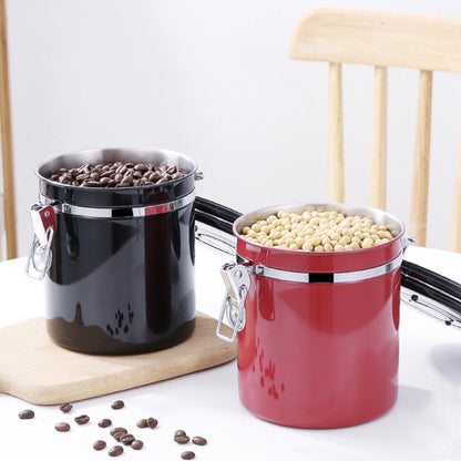 (Ready Stock)Espresso Coffee Beans Tea Container Storage Canister 1.5L 1.8L Stainless Steel Air Tight