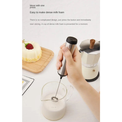 (Ready Stock)Espresso Coffee Latte Art Electronic Milk Frother USB Rechargeable/ Battery Mini Blender Drink Mixer