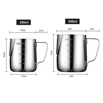 (Ready Stock)Coffee Espresso Milk Frothing Pitcher Jug Stainless Steel Teflon Rainbow 350ml |550ml| 600ml