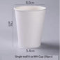 (Ready Stock)Coffee Tea Paper Cup Take Away Tasting High End Single Wall Disposable With Lid 8oz 12oz 16oz(±50pcs/bag))