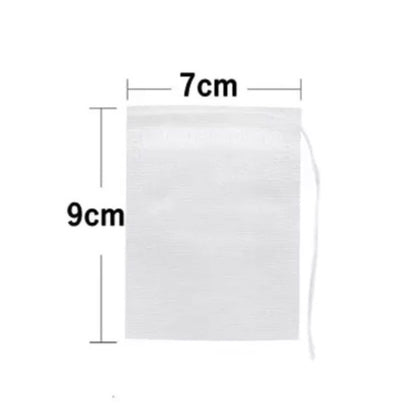 (Ready Stock)Tea Bag Filter Empty Drawstring Pouch Bag Seal Filter Cook Herb Spice Loose Coffee Pouch 50Pcs/Bag