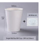 (Ready Stock)Coffee Tea Paper Cup Take Away Tasting High End Single Wall Disposable With Lid 8oz 12oz 16oz(±50pcs/bag))