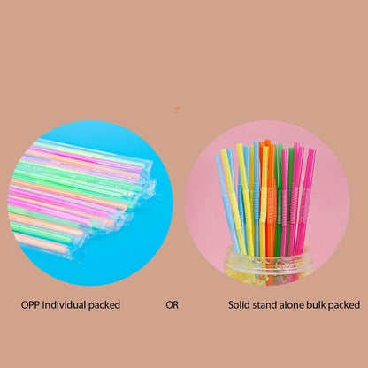 (READY STOCK)Coffee Tea PP Bendable Straw Café Supplies 0.6cm Diameter 27cm Length ±80pcs /100pcs Per Bag