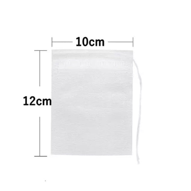 (Ready Stock)Tea Bag Filter Empty Drawstring Pouch Bag Seal Filter Cook Herb Spice Loose Coffee Pouch 50Pcs/Bag