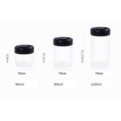 (Ready Stock)TIMEMORE Vacuum Sealed Glass Coffee Bean Canister Storage Various Size