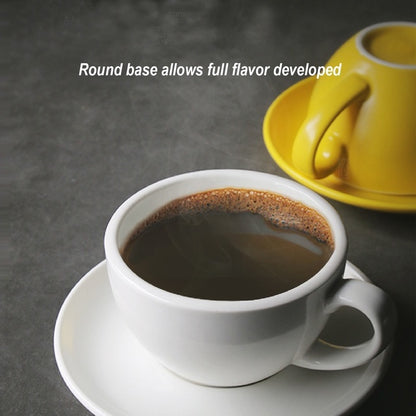 (Ready Stock)Coffee Espresso Latte Cup Ceramic Thick 210 ml  240ml 300ml with Saucer Multi Glossy Color Matt Colour