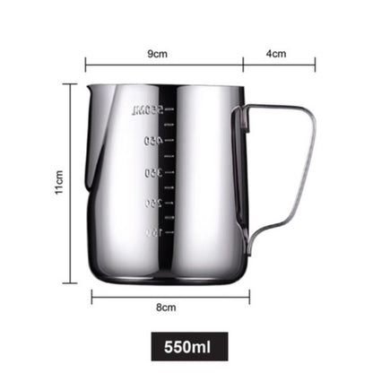 (Ready Stock)Coffee Espresso Milk Frothing Pitcher Jug Stainless Steel Teflon Rainbow 350ml |550ml| 600ml