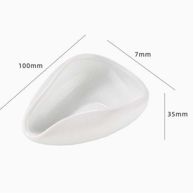 (Ready Stock)Coffee Beans Dose Tray Pure White Ceramic Bean Scoop Shovel