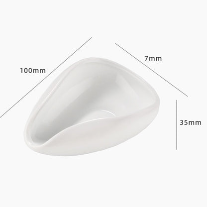 (Ready Stock)Coffee Beans Dose Tray Pure White Ceramic Bean Scoop Shovel