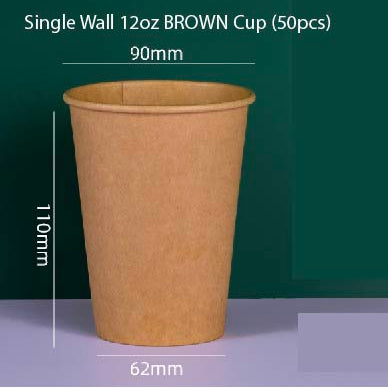 (Ready Stock)Coffee Tea Paper Cup Take Away Tasting High End Single Wall Disposable With Lid 8oz 12oz 16oz(±50pcs/bag))