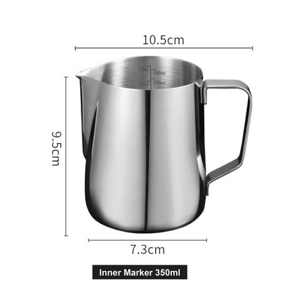 (Ready Stock)Coffee Espresso Milk Frothing Pitcher Jug Stainless Steel Teflon Rainbow 350ml |550ml| 600ml