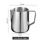 (Ready Stock)Coffee Espresso Milk Frothing Pitcher Jug Stainless Steel Teflon Rainbow 350ml |550ml| 600ml