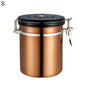 (Ready Stock)Espresso Coffee Beans Tea Container Storage Canister 1.5L 1.8L Stainless Steel Air Tight