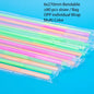 (READY STOCK)Coffee Tea PP Bendable Straw Café Supplies 0.6cm Diameter 27cm Length ±80pcs /100pcs Per Bag