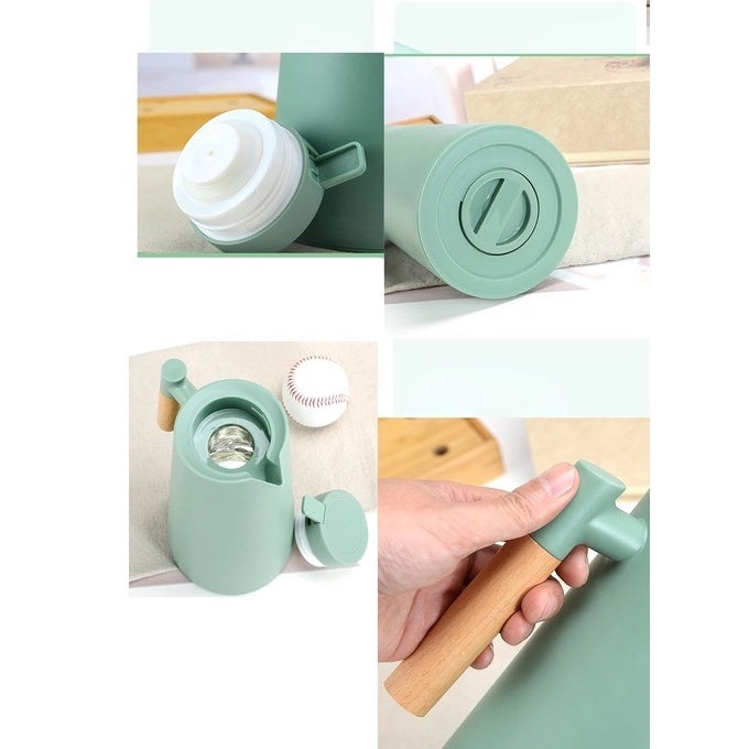 (READY STOCK)Thermal Insulation Kettle Vacuum Jug Flask Glass Liner Hot Water Bottle Large Capacity 1L Nordic Design