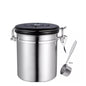 (Ready Stock)Espresso Coffee Beans Tea Container Storage Canister 1.5L 1.8L Stainless Steel Air Tight