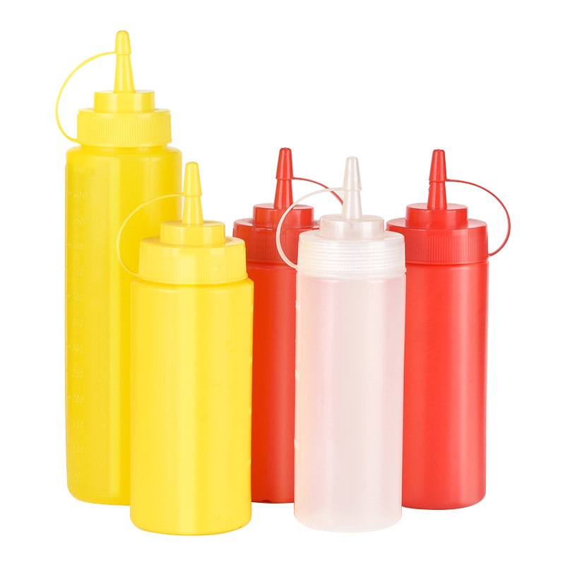 (Ready Stock)Condiment Squeeze Bottles For Ketchup Mustard Mayo Kitchen 450ml 480ml 680ml 720ml