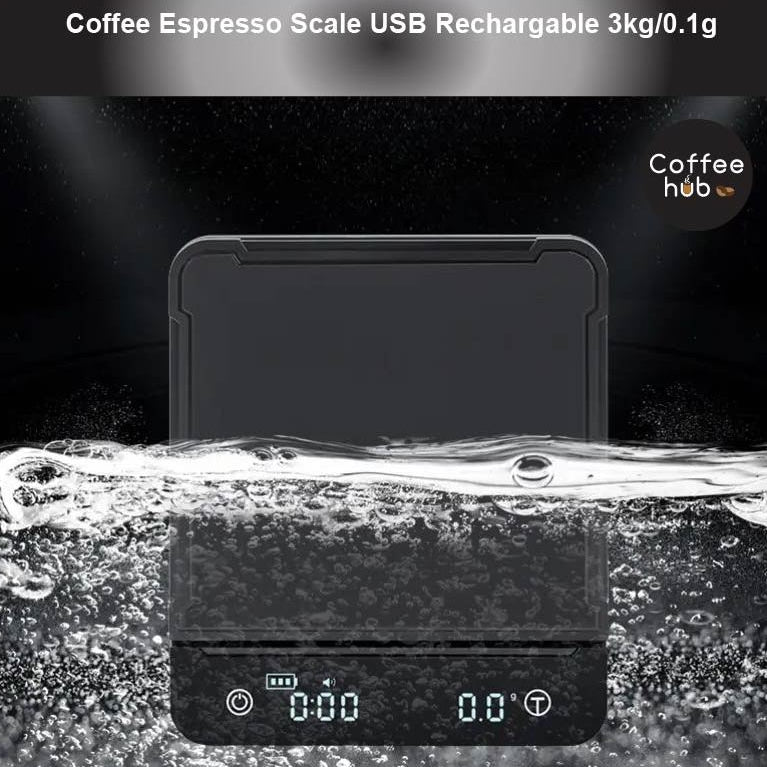 (Ready Stock)Coffee Espresso Scale Electronic USB Type C Recharge Kitchen Scale 3kg