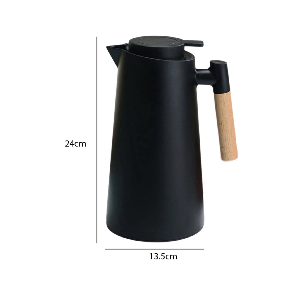 (READY STOCK)Thermal Insulation Kettle Vacuum Jug Flask Glass Liner Hot Water Bottle Large Capacity 1L Nordic Design