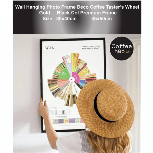 (Ready Stock)Coffee Cafe Wall Decoration Poster Coffee Taster's Flavor Wheel Photos Frame Premium