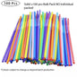 (READY STOCK)Coffee Tea PP Bendable Straw Café Supplies 0.6cm Diameter 27cm Length ±80pcs /100pcs Per Bag