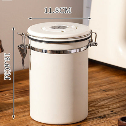 (Ready Stock)Espresso Coffee Beans Tea Container Storage Canister 1.5L 1.8L Stainless Steel Air Tight