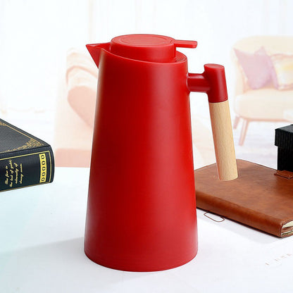 (READY STOCK)Thermal Insulation Kettle Vacuum Jug Flask Glass Liner Hot Water Bottle Large Capacity 1L Nordic Design