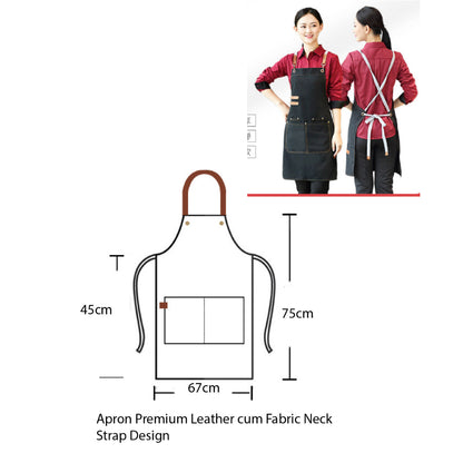 (READY STOCK)Cafe Barista Kitchen Premium Apron Unisex With Two Waist Pocket Adjustable Length Various Cols