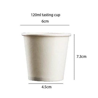 (Ready Stock)Coffee Tea Paper Cup Take Away Tasting High End Single Wall Disposable With Lid 8oz 12oz 16oz(±50pcs/bag))