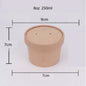 (READY STOCK)Disposable Take Away Kraft Paper Bowl With Paper Lid Hot Soup TAPAU Food Fruit Ice Cream Thick Paper 50 PCS