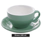 (Ready Stock)Coffee Espresso Latte Cup Ceramic Thick 210 ml  240ml 300ml with Saucer Multi Glossy Color Matt Colour