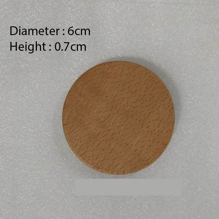 (READY STOCK) Coffee Cup Wood Coaster Square Round Resistant Heat Drink Mat Cup Pad Non Slip 8.8cm