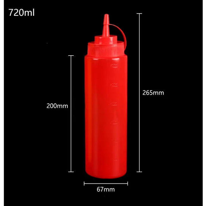 (Ready Stock)Condiment Squeeze Bottles For Ketchup Mustard Mayo Kitchen 450ml 480ml 680ml 720ml