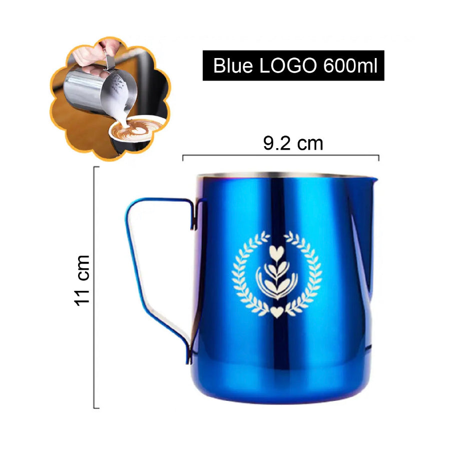 (Ready Stock)Coffee Espresso Milk Frothing Pitcher Jug Stainless Steel Teflon Rainbow 350ml |550ml| 600ml