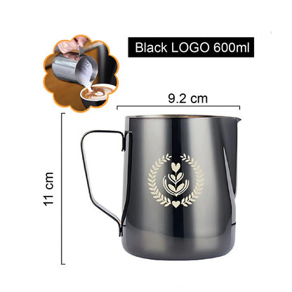 (Ready Stock)Coffee Espresso Milk Frothing Pitcher Jug Stainless Steel Teflon Rainbow 350ml |550ml| 600ml