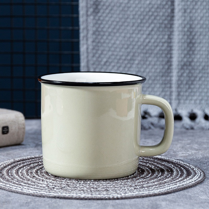 (Ready Stock)Espresso Coffee Tea Mug Ceramic Nostalgic Retro Ins Style 310ml 410ml