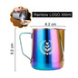 (Ready Stock)Coffee Espresso Milk Frothing Pitcher Jug Stainless Steel Teflon Rainbow 350ml |550ml| 600ml