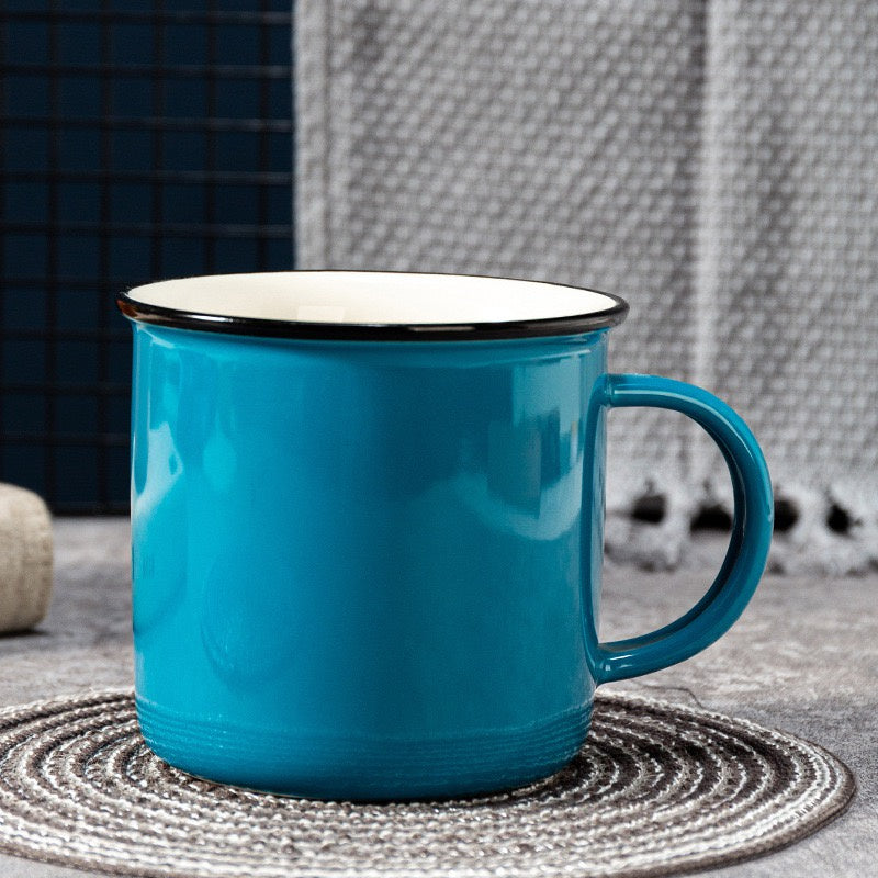 (Ready Stock)Espresso Coffee Tea Mug Ceramic Nostalgic Retro Ins Style 310ml 410ml