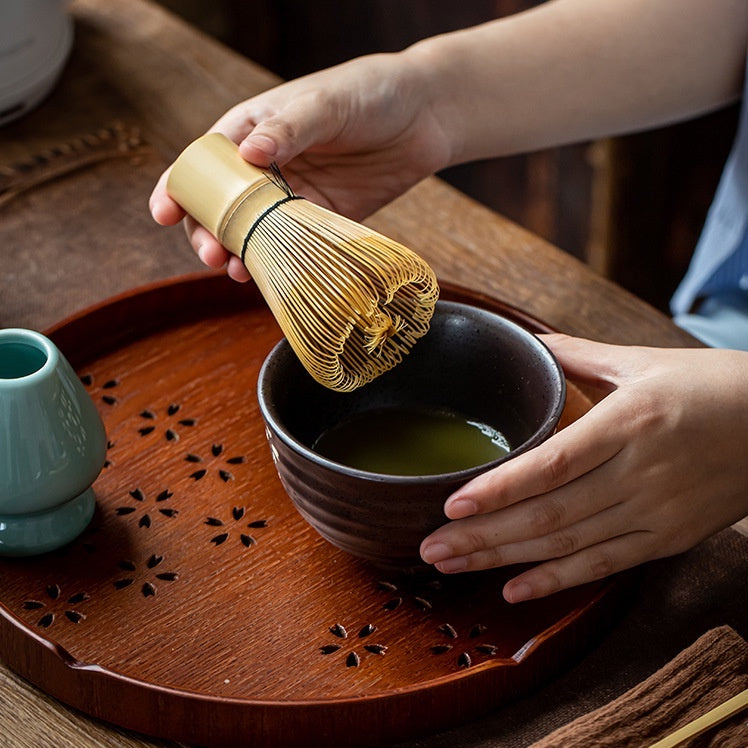 (Ready Stock)Matcha Bamboo Whisk Scoop Whisk Holder Matcha Tea Bowl Gift Box Set Starter Set Japanese Tools Accessories