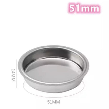 (Ready Stock)Espresso Coffee Portafilter Blank Basket Blind Filter Cleaning Disc 50mm Stainless Steel Basket 51 58mm